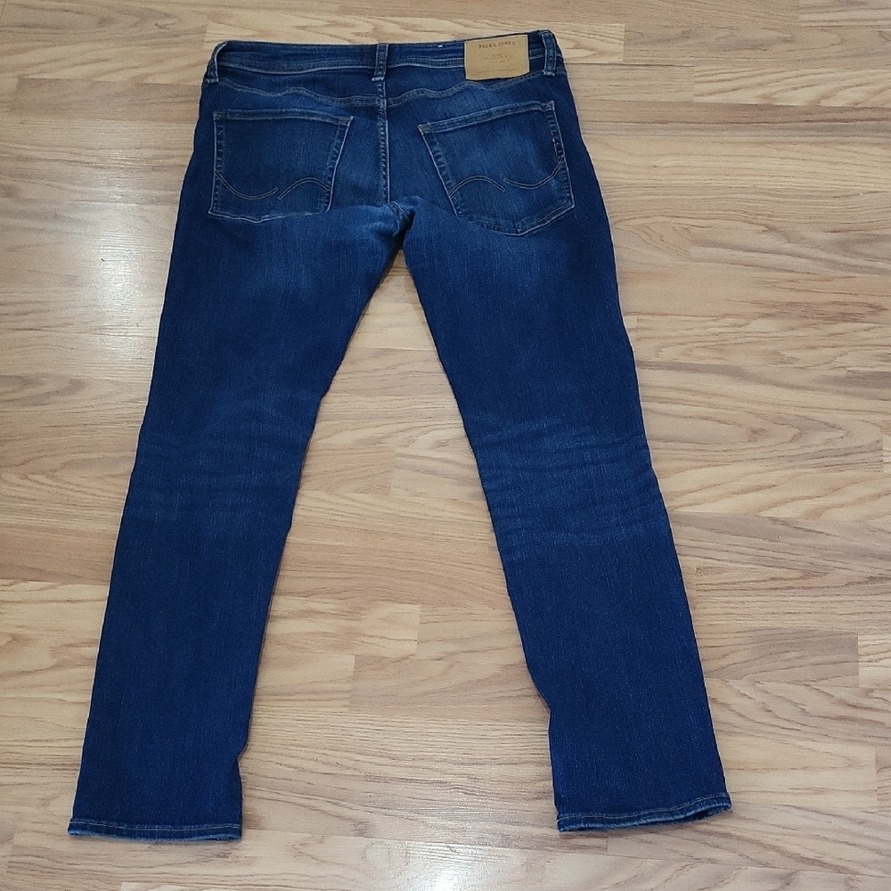 Jack & Jones Men's Dark Indigo Straight Jeans